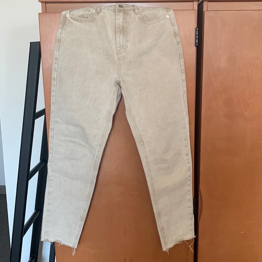 Missguided riot high rise mom jeans.